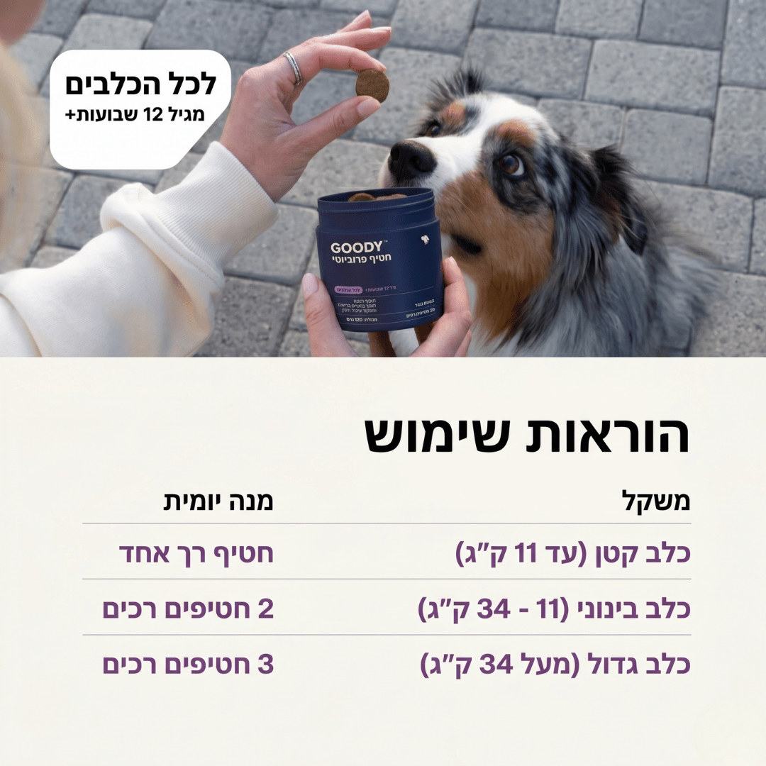 גודי - חטיפי פרוביוטיקה לכלב